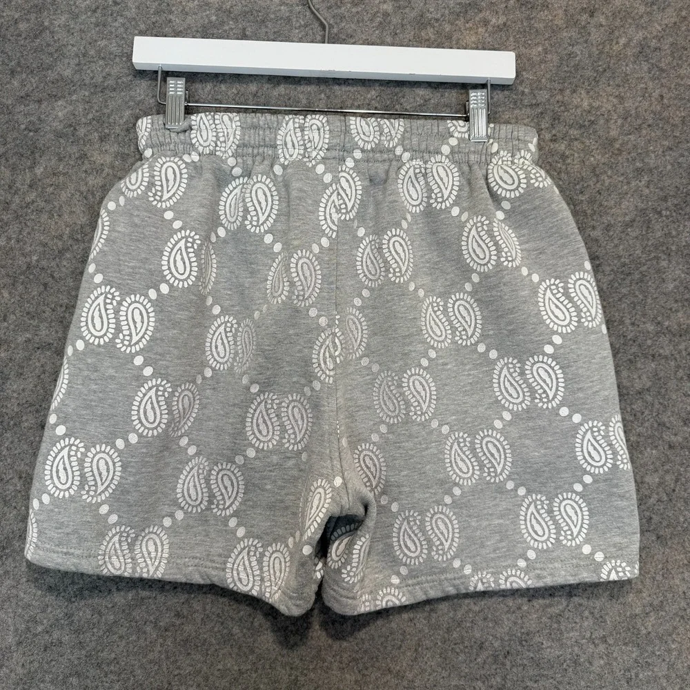Collect & Select Shorts Mens Medium Paisley Print Drawstring Fleece‎ Sweat 4.5